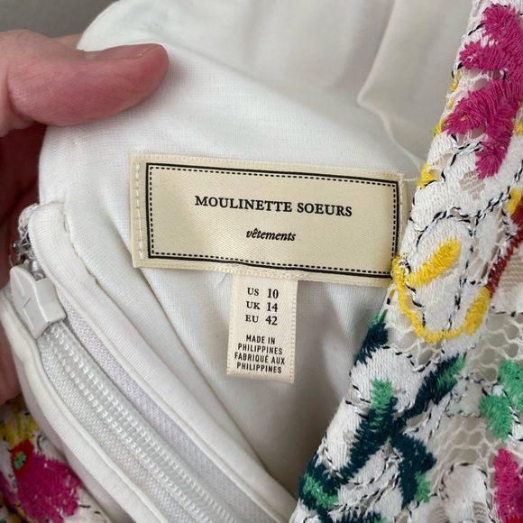 Anthropologie - Moulinette Soeurs - Taylor Floral-Print Lace Dress - Size 10 - Picture 8 of 11